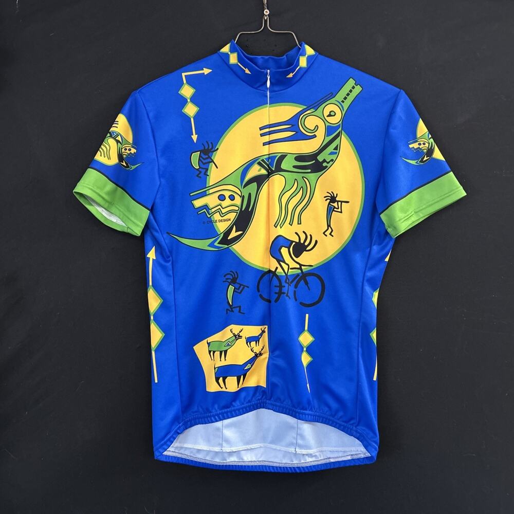 Cycling Jersey Short Sleeve Woman’s Bike Shirt Large Southwest Designs USA VTG L
